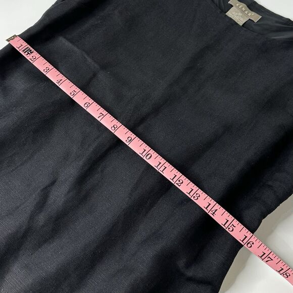 Vintage Kenar Maxi Dress Sz 10 Linen Blend Black Floral Embroidered Hem Fall - Picture 11 of 16